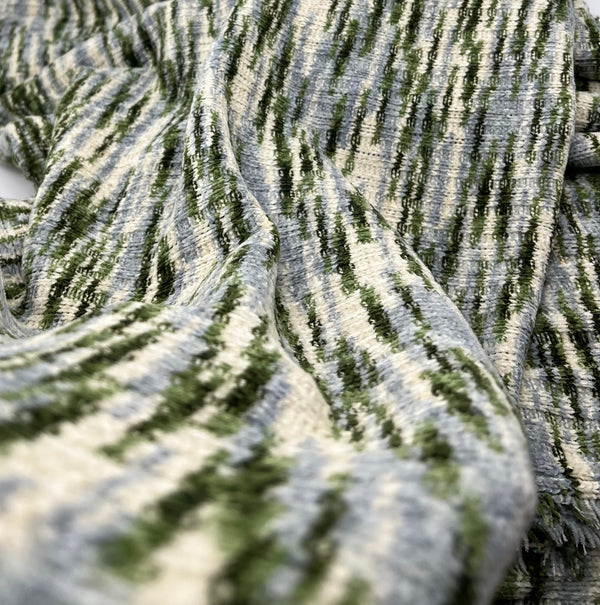 Green Chunky Cosy Knitted 260GSM 2 Way Stretch Fabric