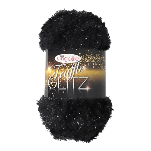 King Cole Truffle Glitz Yarn — Black colour reference