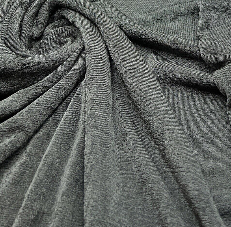 Charcoal Grey Acetate Slinky 4 Way Stretch Fabric