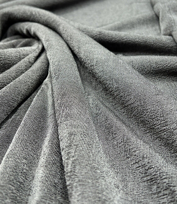 Charcoal Grey Acetate Slinky 4 Way Stretch Fabric