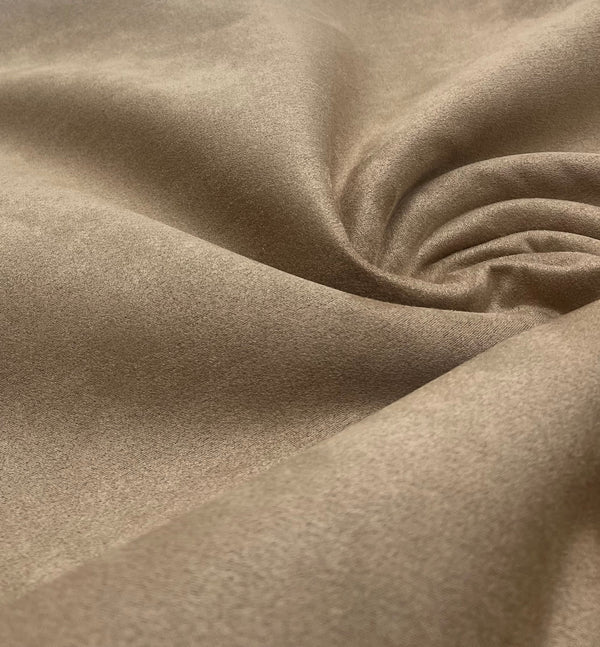 Tan Scuba Suede Jersey Fabric 280GSM 2 Way Stretch