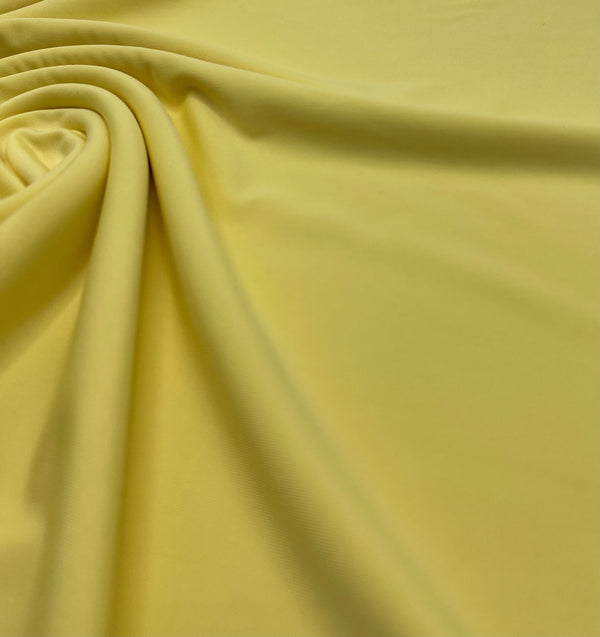 Lemon Yellow Plain Shiny Soft Touch Slinky 4 Way Stretch Fabric