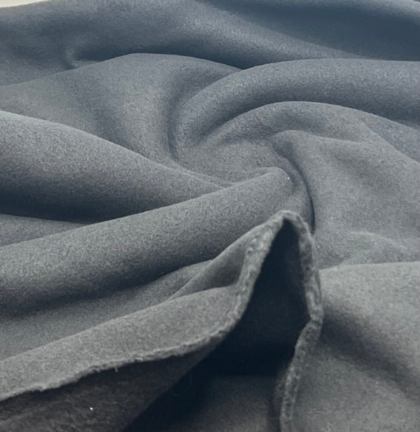Black Plain Anti-Pil Polar Fleece Fabric Blanket Loungewear