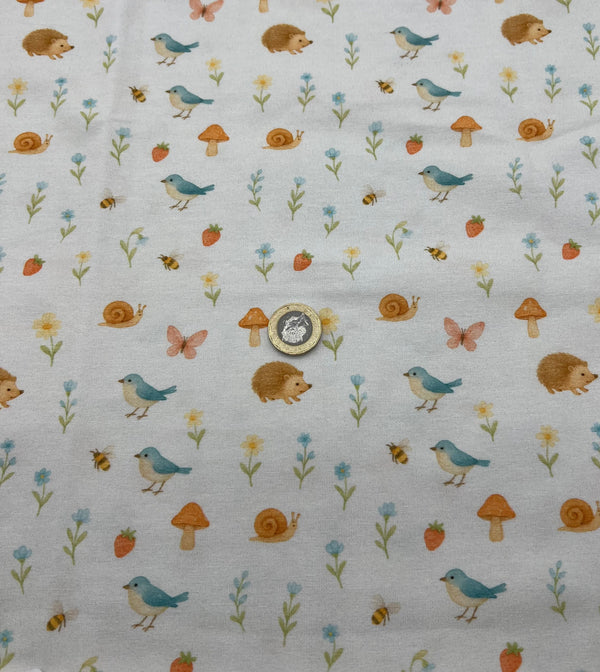 Woodland Whispers Print Cotton Stretch Jersey 200 GSM 95/5 Lycra 4 Way Stretch