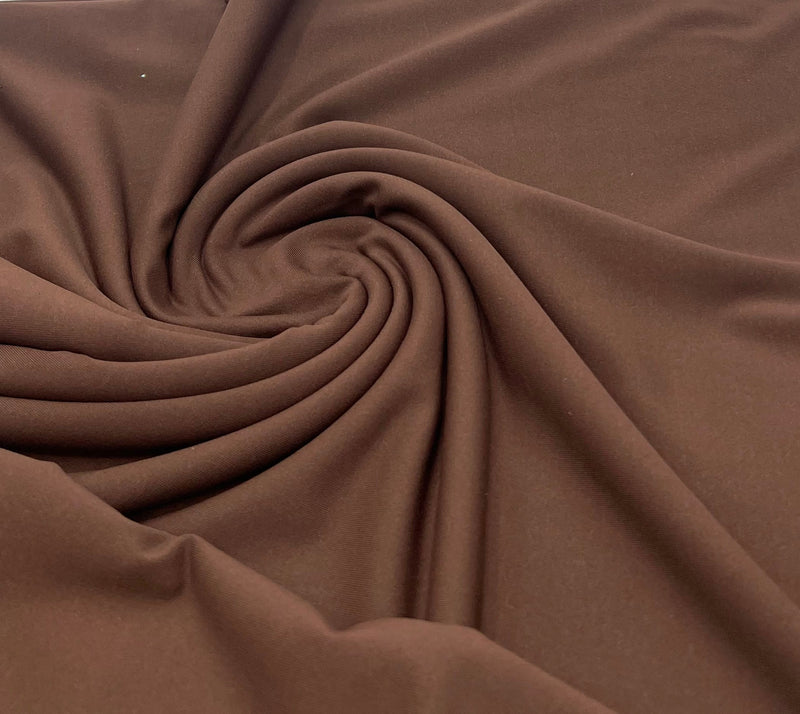Brown Stretch Jersey 220GSM 4 Way Stretch Fabric