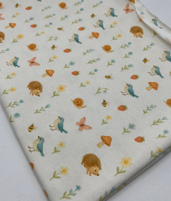 Woodland Whispers Print Cotton Stretch Jersey 200 GSM 95/5 Lycra 4 Way Stretch