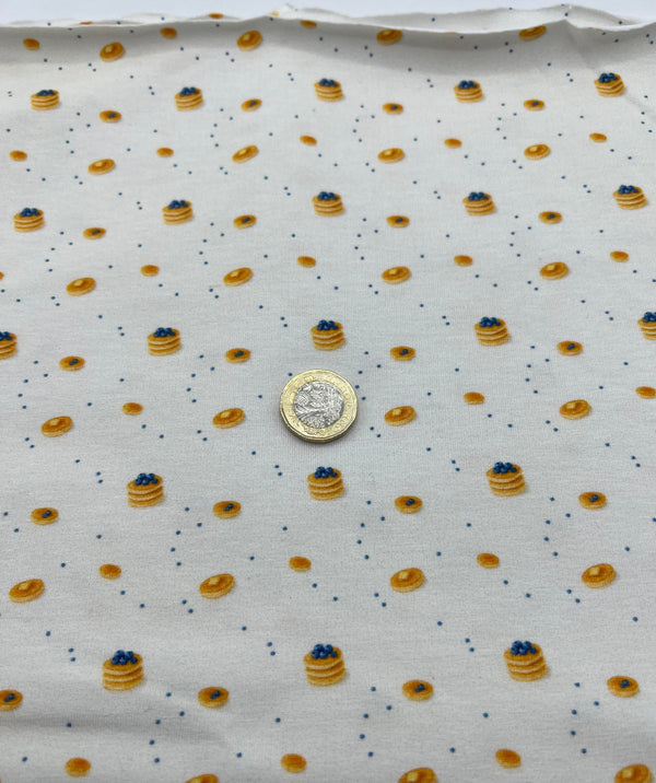 Blueberry Brunch Print Cotton Stretch Jersey 200 GSM 95/5 Lycra 4 Way Stretch