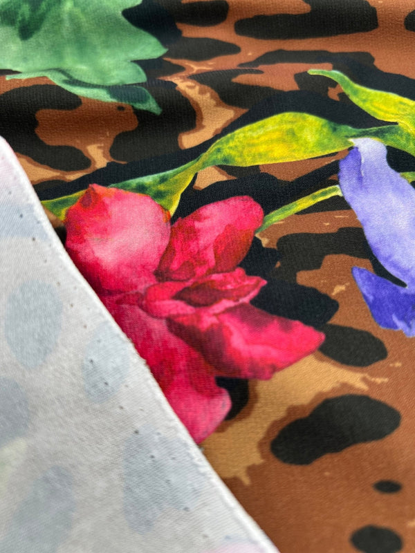 Animal Floral Print ITY Fabric 2 Way Stretch