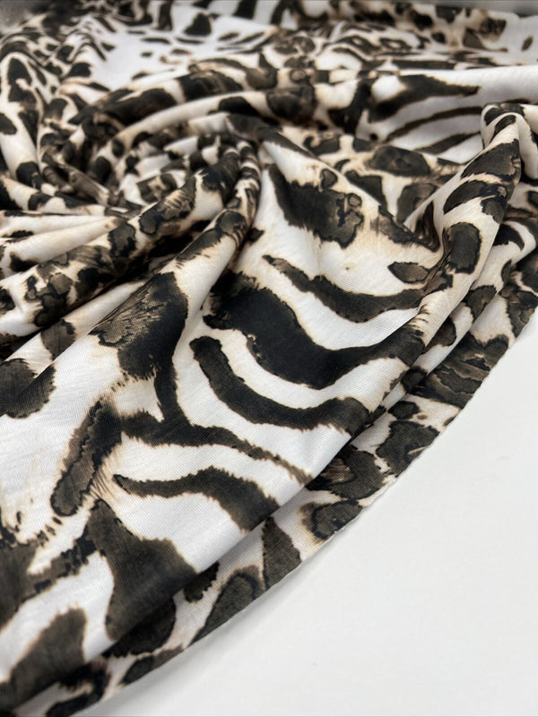 Animal Mix Spun Poly Stretch Fabric