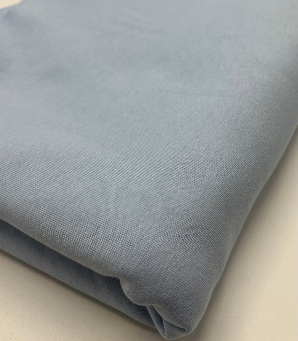 Baby Blue Thick Cotton Mix Sweatshirt Fabric 250 GSM 2 Way Stretch