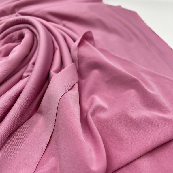 Baby Pink Plain Shiny Soft Touch Slinky 4 Way Stretch Fabric