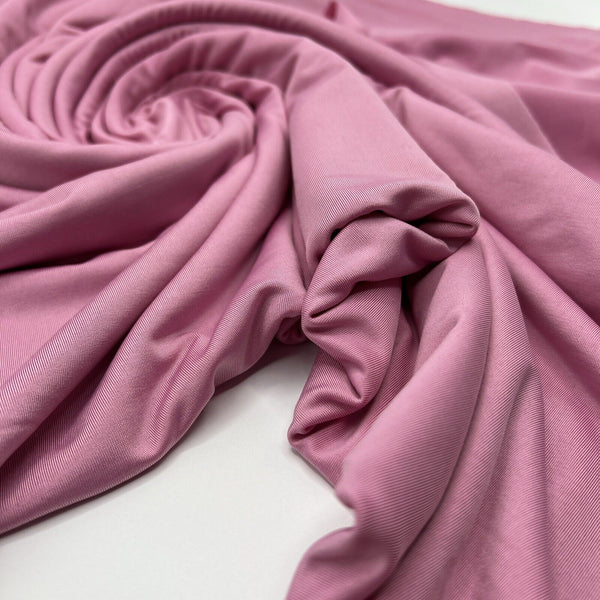 Baby Pink Plain Shiny Soft Touch Slinky 4 Way Stretch Fabric