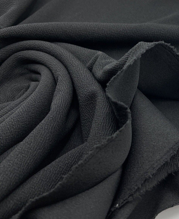 Plain Black Liverpool bullet Stretch Fabric