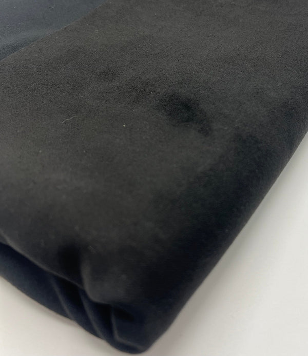 Black Scuba Suede Jersey Fabric 280GSM 2 Way Stretch
