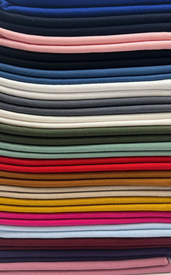 Bordeaux Cotton Stretch Jersey 240 GSM 92/8 Lycra 4 Way Stretch