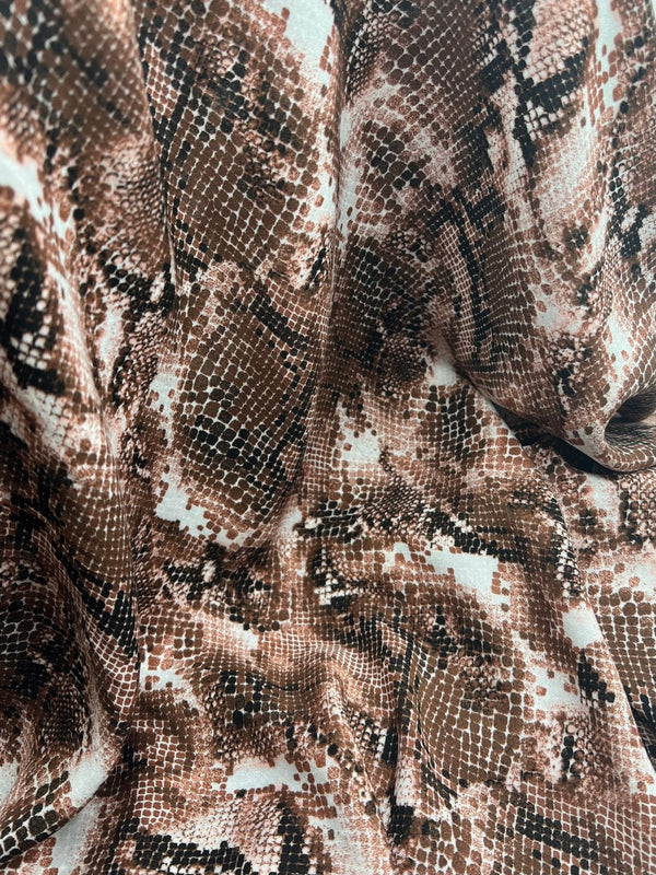 Brown Mix 100% Viscose Non Stretch Fabric