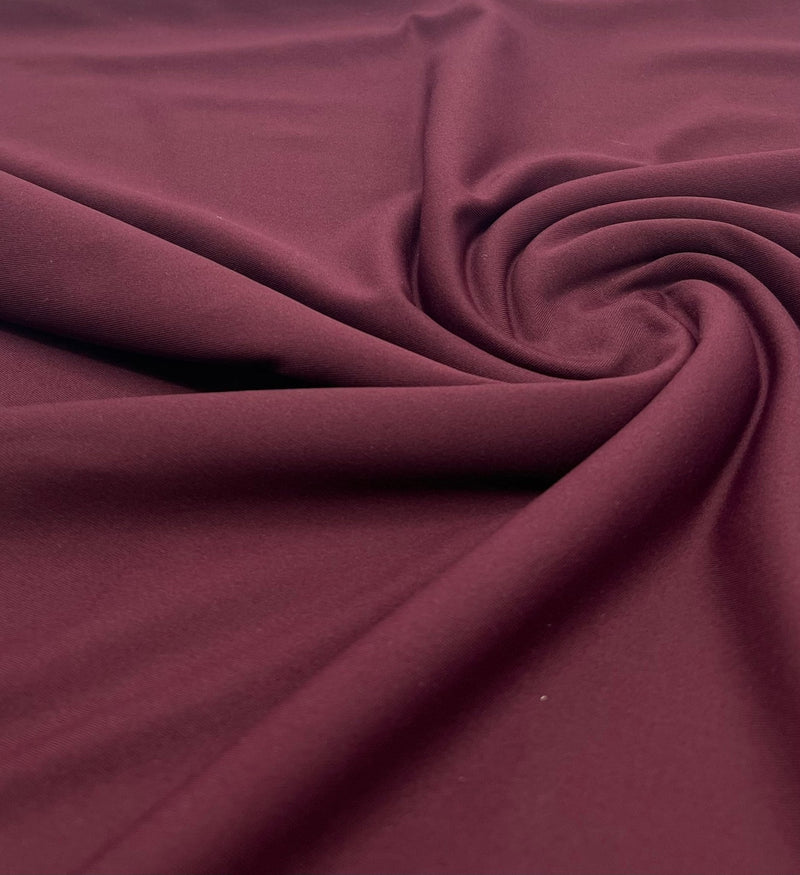 Burgundy Stretch Jersey 220GSM 4 Way Stretch Fabric