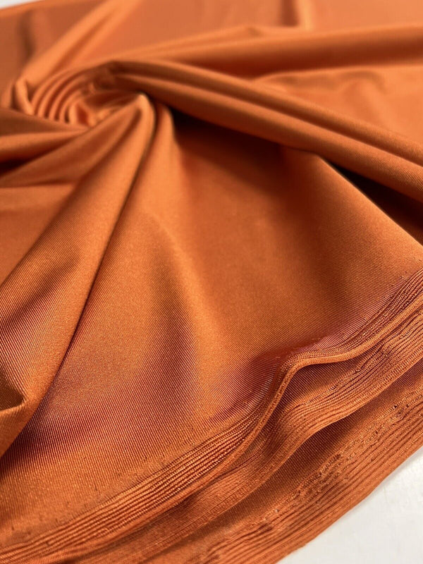 Burnt Orange Swimwear / Sportswear 4 Way Stretch Fabric