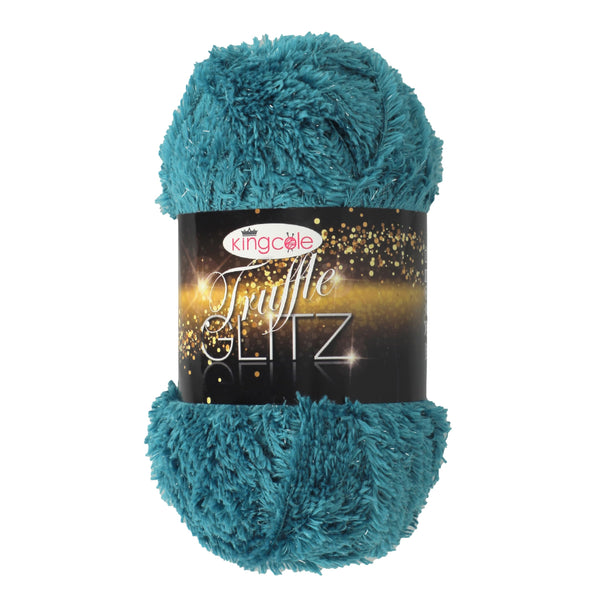 King Cole Truffle Glitz Yarn — Sky Blue colour reference