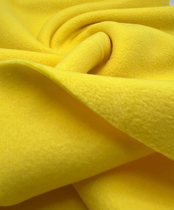 Canary Yellow Plain Anti-Pil Polar Fleece Fabric Blanket Loungewear