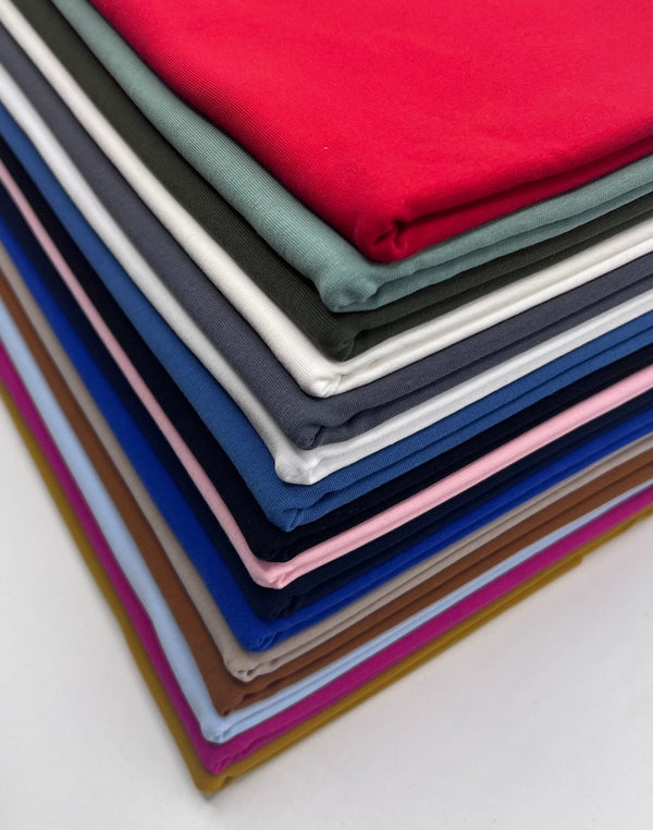 Cerise Cotton Stretch Jersey 240 GSM 92/8 Lycra 4 Way Stretch