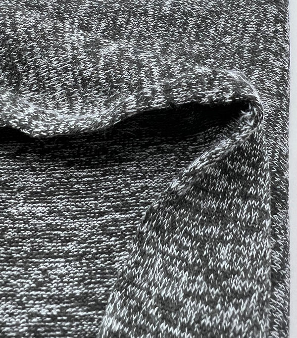 Charcoal Melange Knit Stretch Fabric