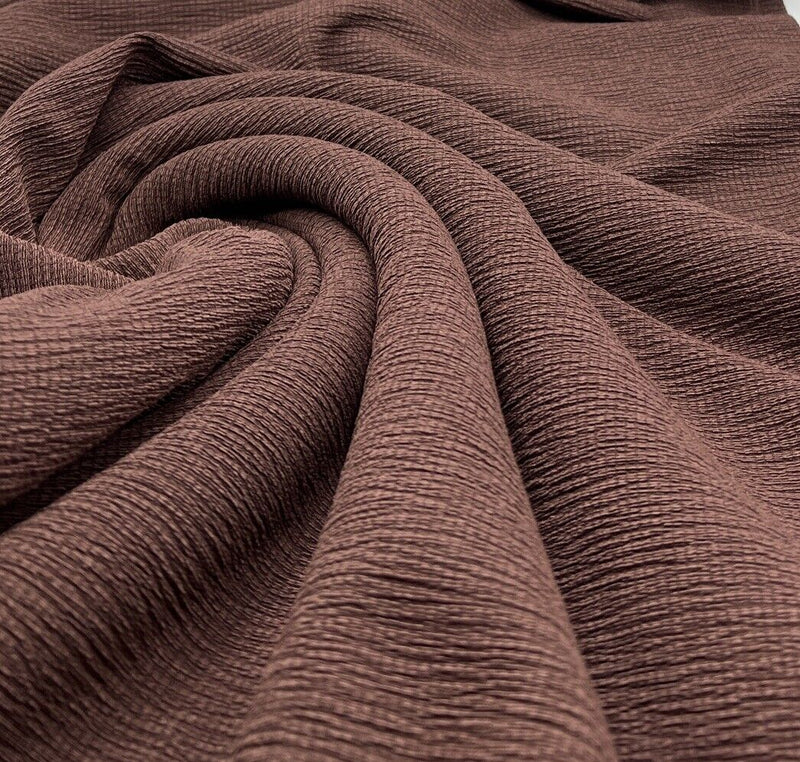Chocolate Textured Tree Bark Stretch Dress Craft Fabric