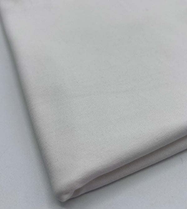 Cream Cotton Stretch Jersey 240 GSM 92/8 Lycra 4 Way Stretch