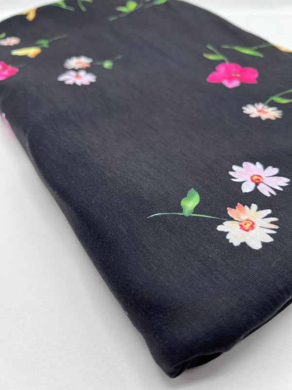 Floral Multi Print Viscose Elastane 4 Way Stretch Fabric