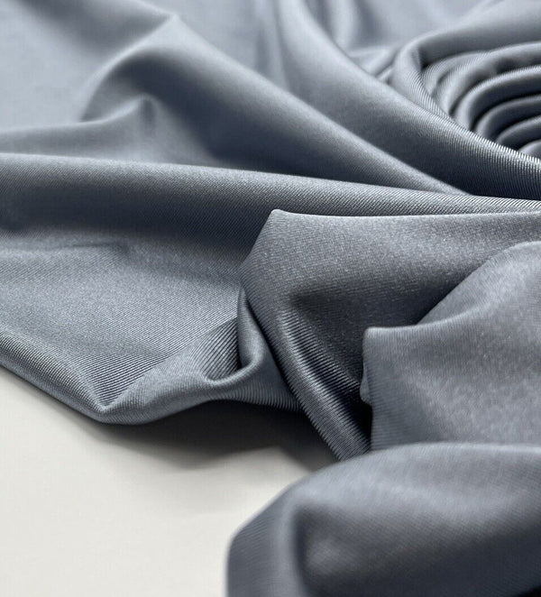 Grey Blue Tint Swimwear / Sportswear 4 Way Stretch Fabric