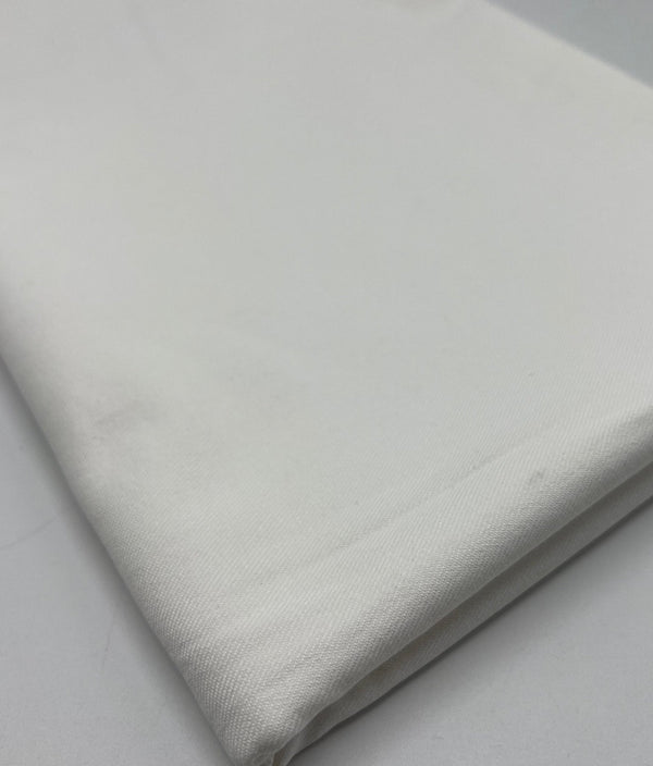 Ivory Plain Washed Stretch Denim 280GSM