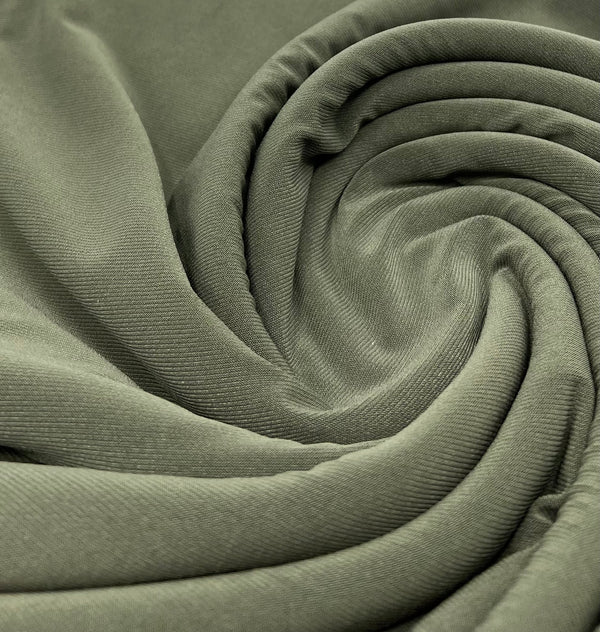 Plain Khaki ITY Fabric 4 Way Stretch
