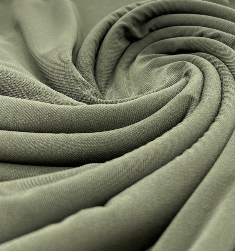 Plain Khaki ITY Fabric 4 Way Stretch