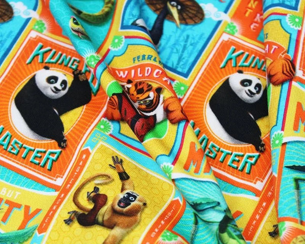 Kung Fu Panda Cotton Stretch Jersey 200 GSM 95/5 Lycra 4 Way Stretch