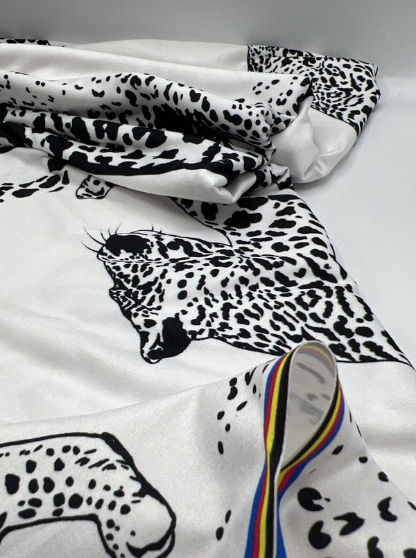 Large Leopard Print Super Soft Spun Poly Stretch Fabric