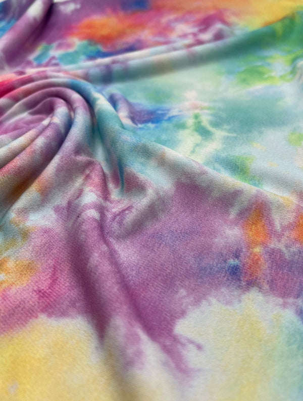 Light Vibrant Pastel Mix Print ITY Fabric 4 Way Stretch