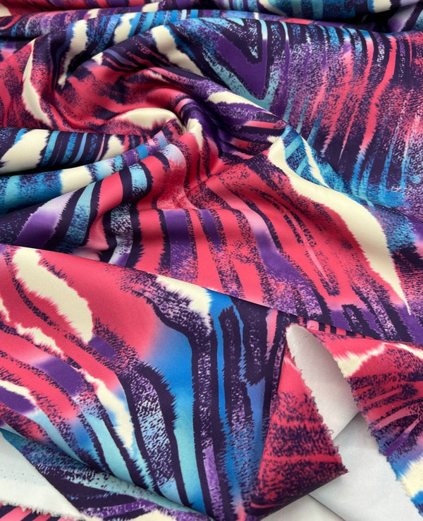 Multi Animal Plain Scuba Fabric