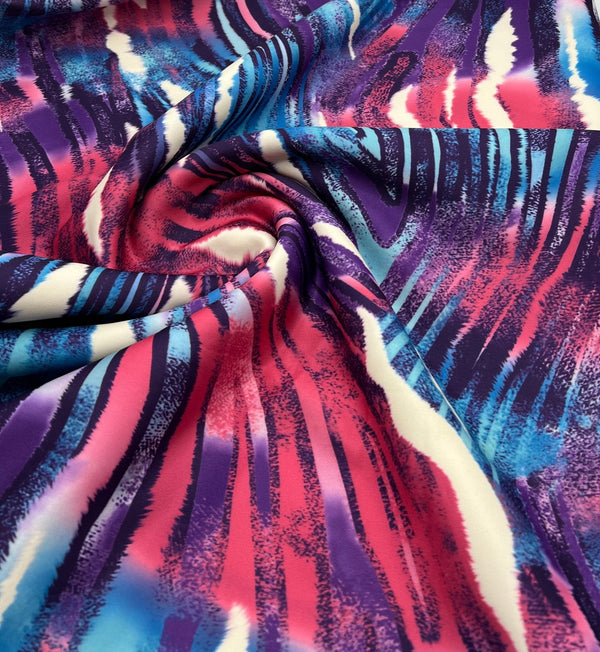 Multi Animal Plain Scuba Fabric