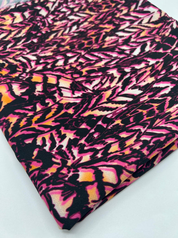 Multi Print Lightweight Bubble Crepe Fabric