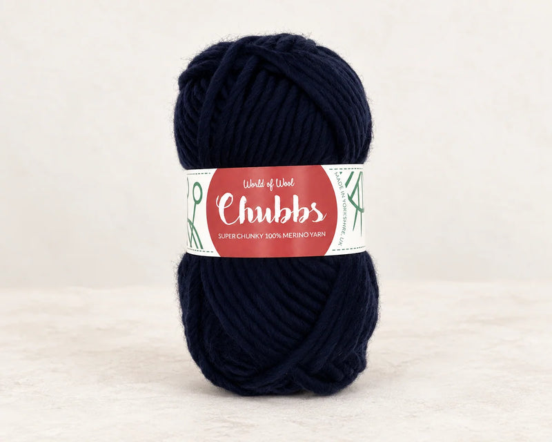 World of Wool Midnight Merino Super Chunky Yarn – 100g — studio product photograph