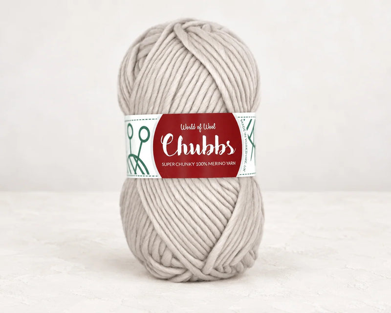 World of Wool Pearl Merino Super Chunky Yarn – 100g — studio product photograph