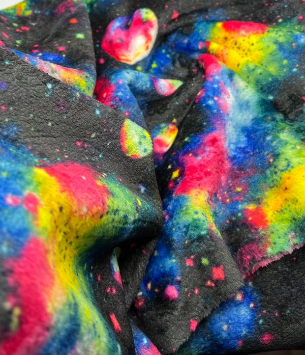 Nebula Galaxy Cuddle Fleece Fabric Blanket Loungewear