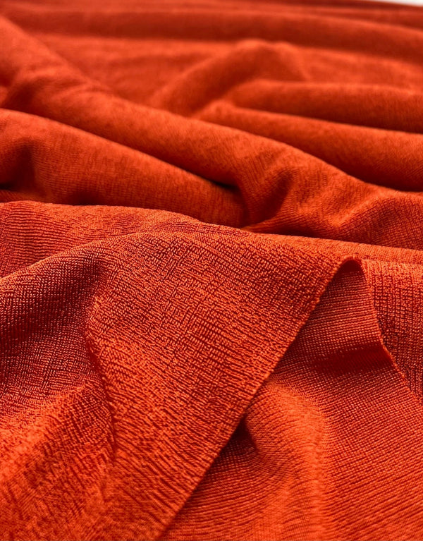 Orange Rust Acetate Slinky 4 Way Stretch Fabric