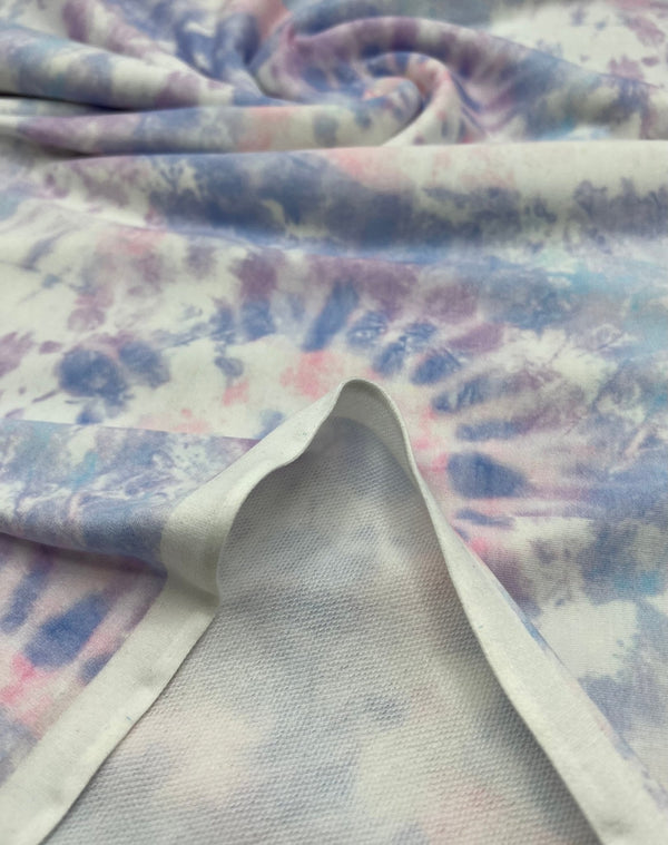Pastel Mix Tie Dye French Terry Stretch Loopback Fabric