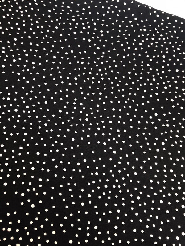 Peach Spotty Print Viscose Elastane Fabric