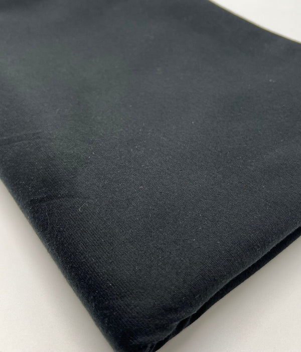 Plain Black Ponte 4 Way Stretch Fabric