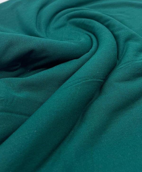 Plain Bottle Green Viscose Elastane Fabric 4 Way Stretch Jersey