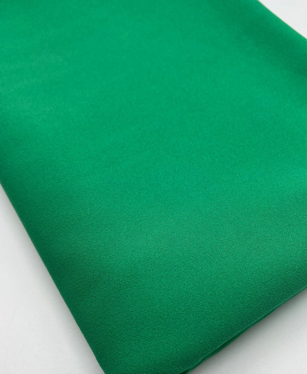 Plain Green Scuba Crepe Stretch Jersey Fabric 4 Way Stretch