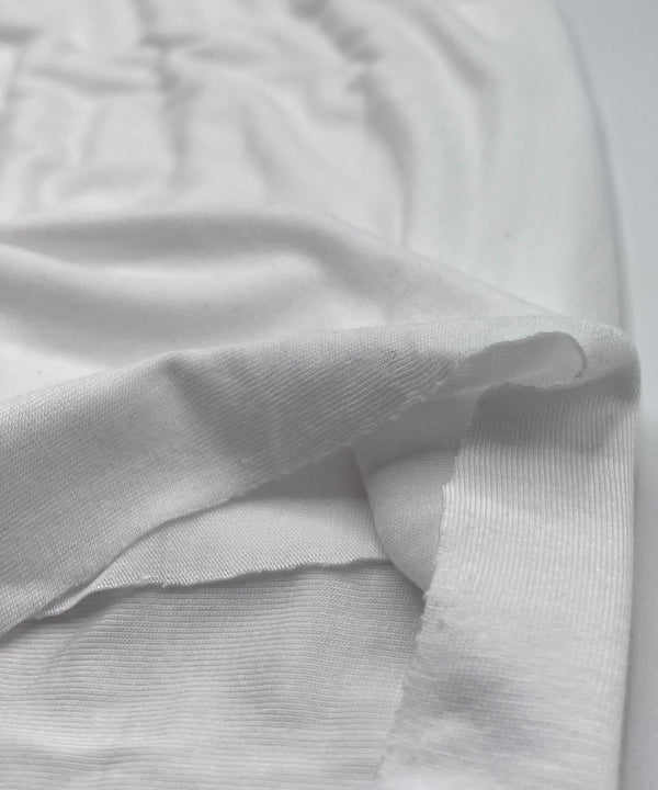 Plain Ivory Viscose Elastane Fabric 4 Way Stretch Jersey