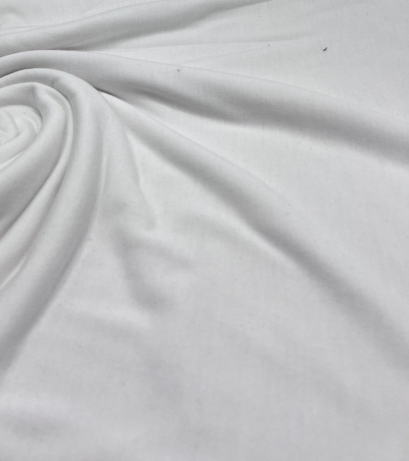 Plain Ivory Viscose Elastane Fabric 4 Way Stretch Jersey